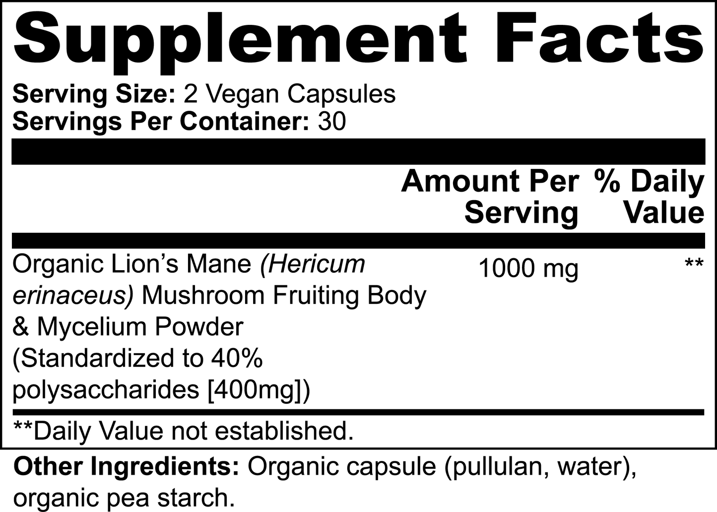 Lion's Mane Mushroom Pure